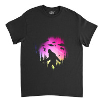 Bigfoot Ufos In Forest Classic T-shirt | Artistshot