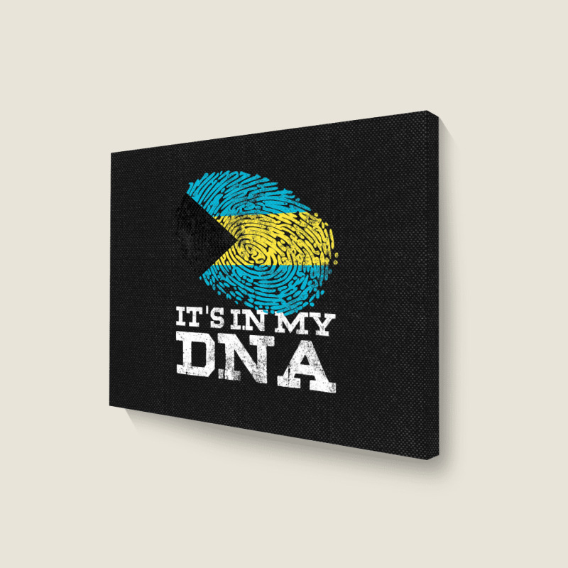 It's In My Dna Bahamian Gifts Fingerprint Proud Bahamas Flag Landscape Canvas Print by cm-arts | Artistshot