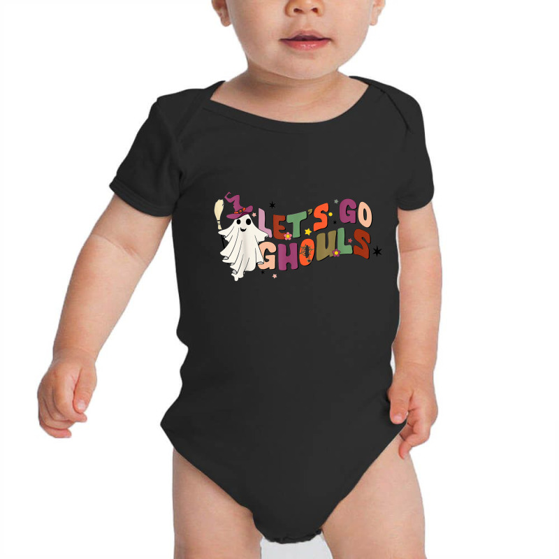 Lets Go Ghouls Boo Witch Retro Halloween Spooky Season Baby Bodysuit by Tshirts | Artistshot