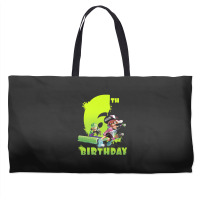 Splatoon Inkling 6th Birthday Green Splatter Portrait Weekender Totes | Artistshot