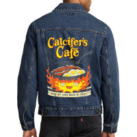 Calcifer's Cafe May All Your Bacon & Eggs Be Crispy Cooking Men Denim Jacket | Artistshot