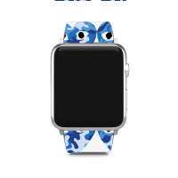 Heart With Eyes Blue Camo Apple Watch Band | Artistshot