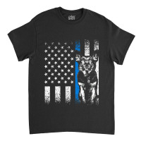 Thin Blue Line American Flag Police K9 Dog Balinese Malinois Classic T-shirt | Artistshot