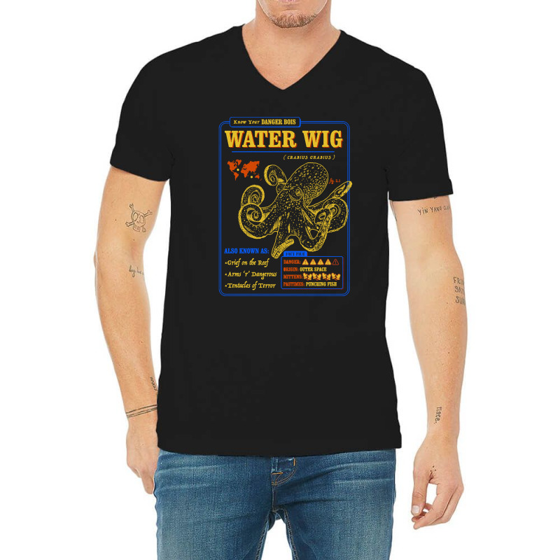 Water Wig, Funny Octopus Fact File, Water Wig Art, Water Wig Vinatge,  V-neck Tee | Artistshot