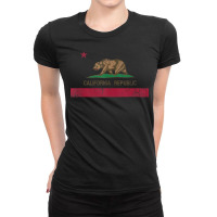 California Republic Flag State Vintage Fade Ladies Fitted T-shirt | Artistshot