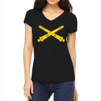 Army Field Artillery Branch Military Veteran Morale Women's V-neck T-shirt | Artistshot