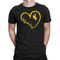 Wyoming Cowboys Heart Team Name - Apparel T-shirt | Artistshot