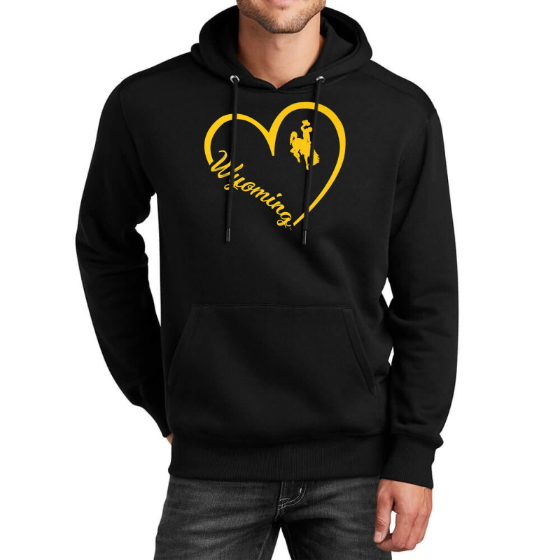 Wyoming Cowboys Heart Team Name - Apparel Unisex Hoodie | Artistshot