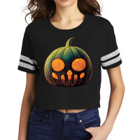 Spooky Typical Halloween Pumpkin Scorecard Crop Tee | Artistshot