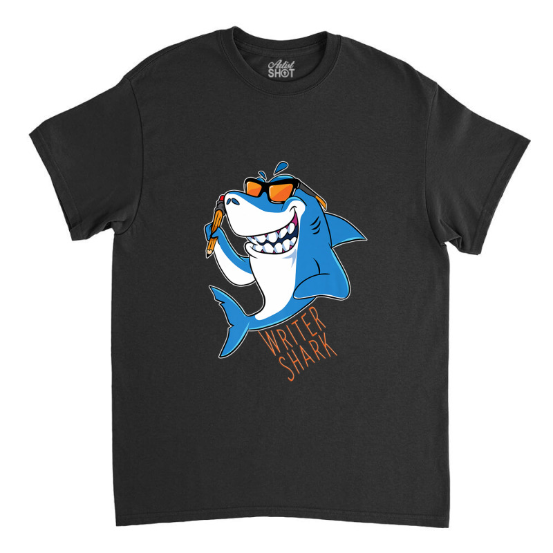 Writer Shark Penning Great Novel Sea Animal Classic T-shirt by LembckeAleeya | Artistshot