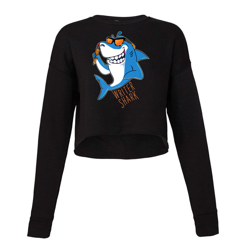 Writer Shark Penning Great Novel Sea Animal Cropped Sweater by LembckeAleeya | Artistshot