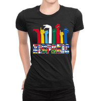 Asl Language Countries Flags Latinx Hispanic Heritage Month Sweatshirt Ladies Fitted T-shirt | Artistshot