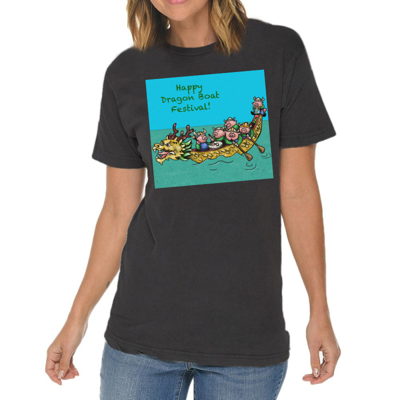 Piggy Small And Friends Dragon Boat Festival Classic Vintage T-Shirt by cm-arts | Artistshot