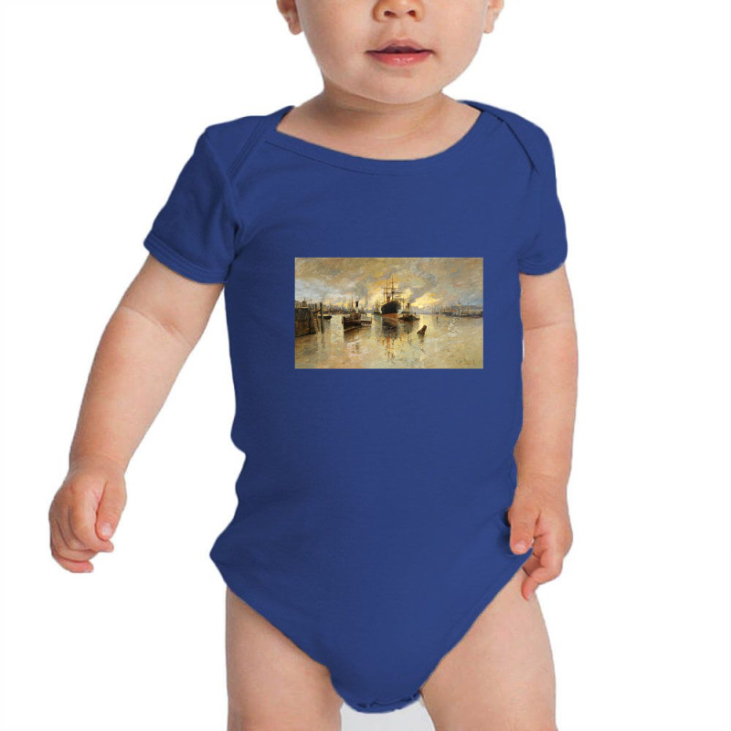 Glasgow Harbour Baby Bodysuit | Artistshot