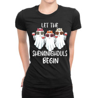 Let Shenanighouls Begin Shenanigans Ghost Halloween Women Ladies Fitted T-shirt | Artistshot