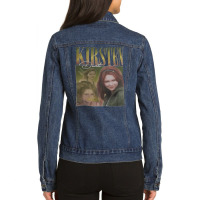 Kirsten Dunst, The Kirsten Dunst, Kirsten, Dunst, Kirsten Dunst Art, K Ladies Denim Jacket | Artistshot