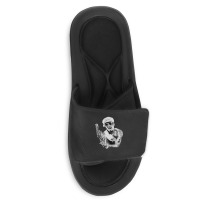 Amdre 3000 Black And White Slide Sandal | Artistshot