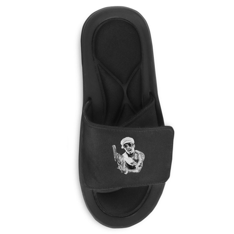 Amdre 3000 Black And White Slide Sandal | Artistshot