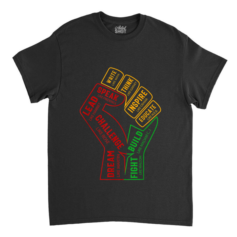 Inspiring Black Leaders Power Fishand Black History Month Video Games  Classic T-shirt by RoyDesign | Artistshot