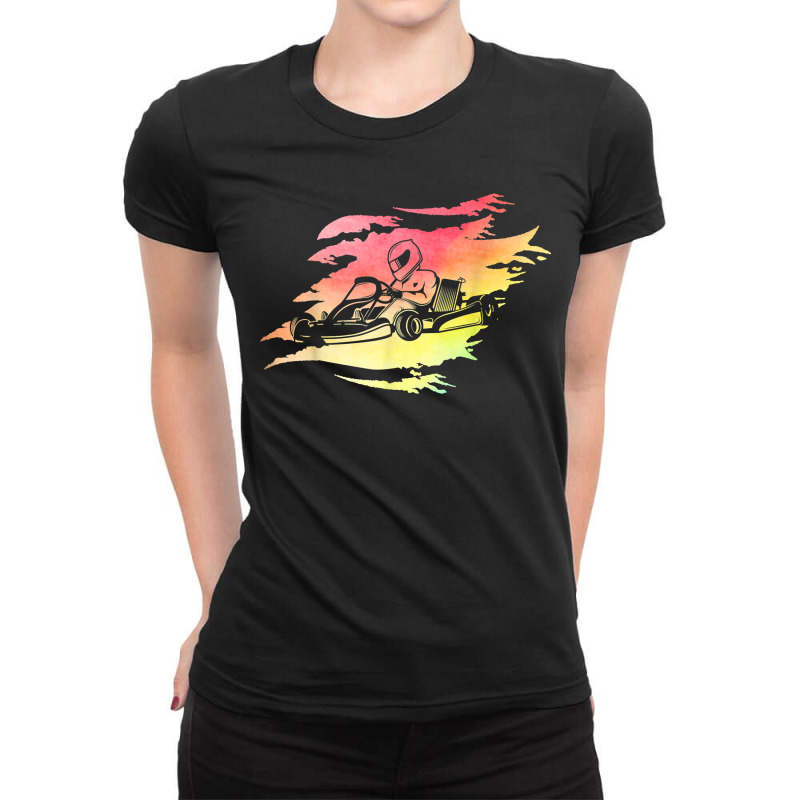 Go-kart Ladies Fitted T-Shirt by LaynieWash | Artistshot