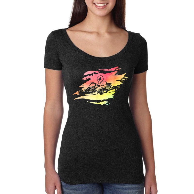 Go-kart Women's Triblend Scoop T-shirt by LaynieWash | Artistshot