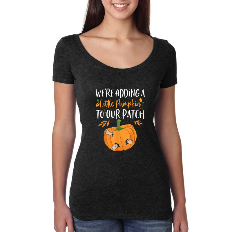 We're Adding A Little Pumpkin To Our Patch Pumpkin Pregnancy Women's Triblend Scoop T-shirt | Artistshot