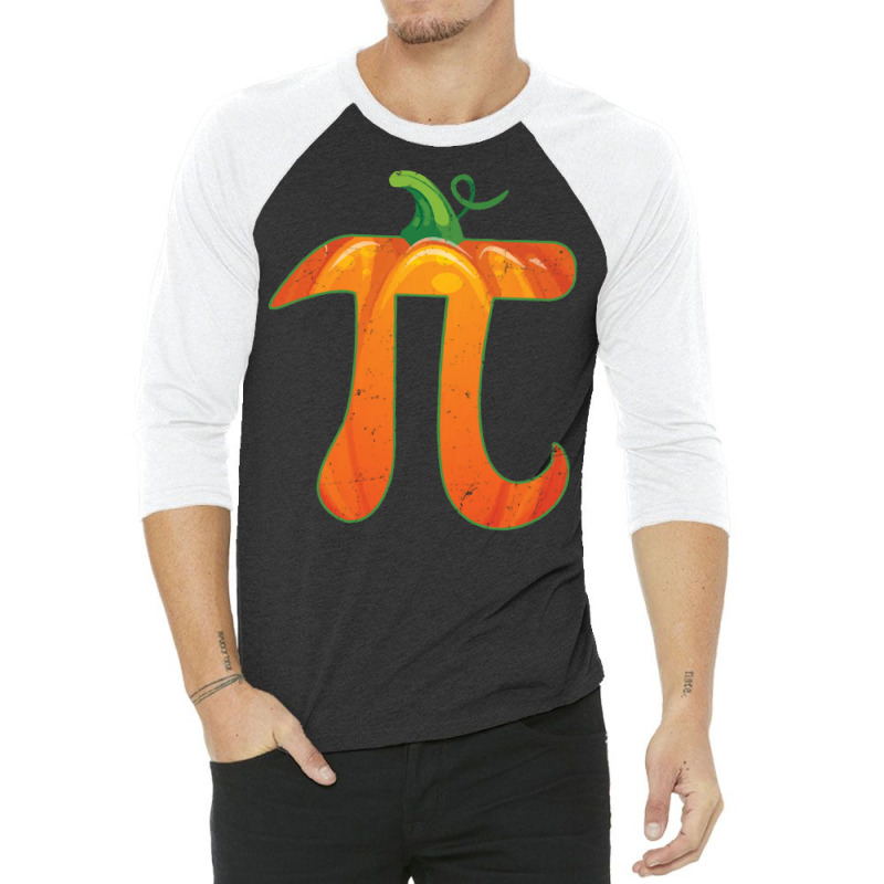 Pumpkin Pi Halloween Costume T  Shirt Funny Pumpkin Pi Halloween Costu 3/4 Sleeve Shirt | Artistshot