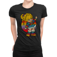 Rainbow Brite Distressed, Rainbow Brite Distressed Vintage, Rainbow Br Ladies Fitted T-shirt | Artistshot