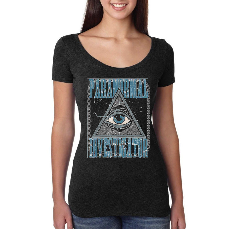 Paranormal Investigator Ghost Hunter Halloween Costume Women's Triblend Scoop T-shirt by cm-arts | Artistshot