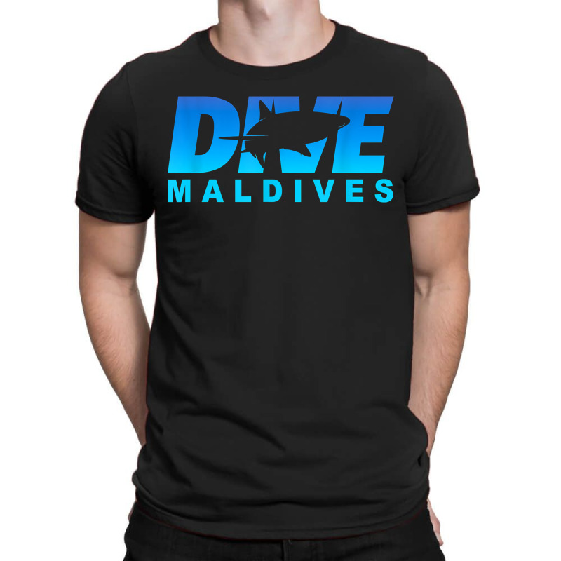 Dive Maldives With Shark, Scuba Diving In The Maldives T-shirt | Artistshot