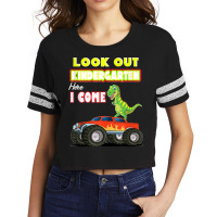 Look Out Kindergarten Here I Come Dinosaurs Back To School Tank Top Scorecard Crop Tee | Artistshot