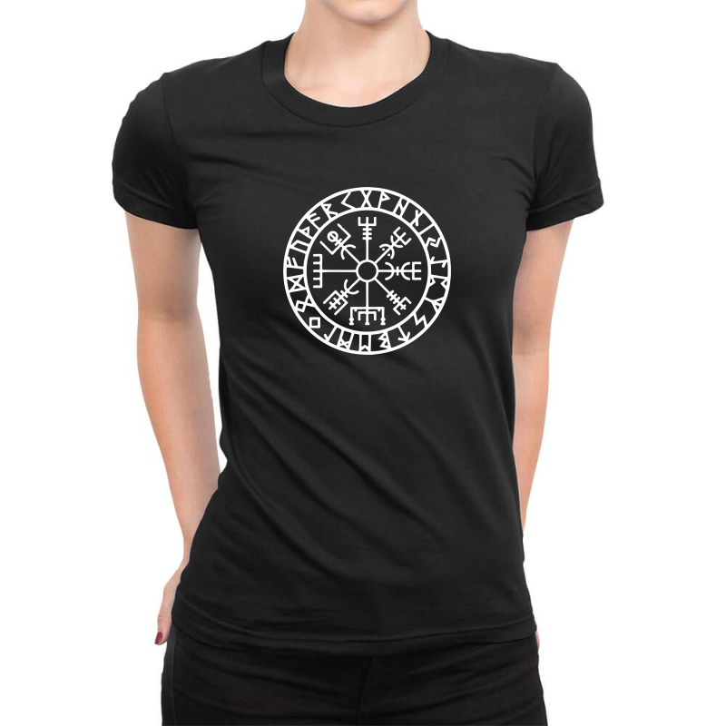 The Vegvisir   Norse Mythology Ladies Fitted T-Shirt by cm-arts | Artistshot