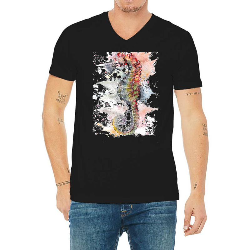 Seahorse Water V-neck Tee | Artistshot