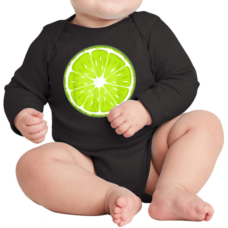 Lime Costume Fruit Halloween Costume Shirt Long Sleeve Baby Bodysuit | Artistshot