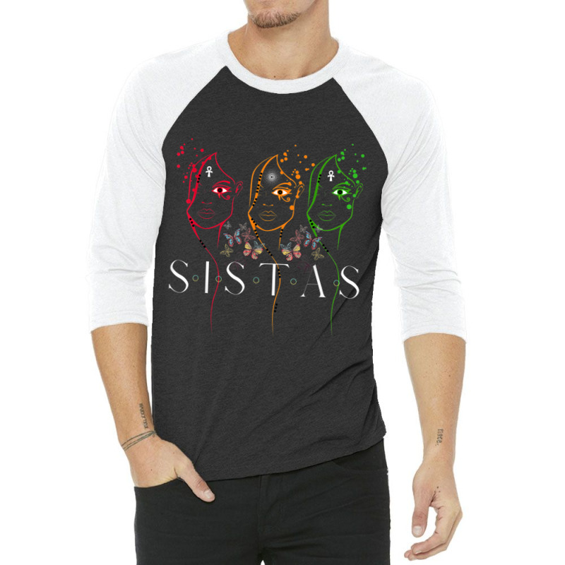 Sistas - Classy Womens Black Pride Colorful Soulful Video Games Charac 3/4 Sleeve Shirt by KhalilDesign | Artistshot