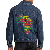 Juneteenth Africa Map Words June 19th 1865 Men Women Kids Video Games  Men Denim Jacket | Artistshot