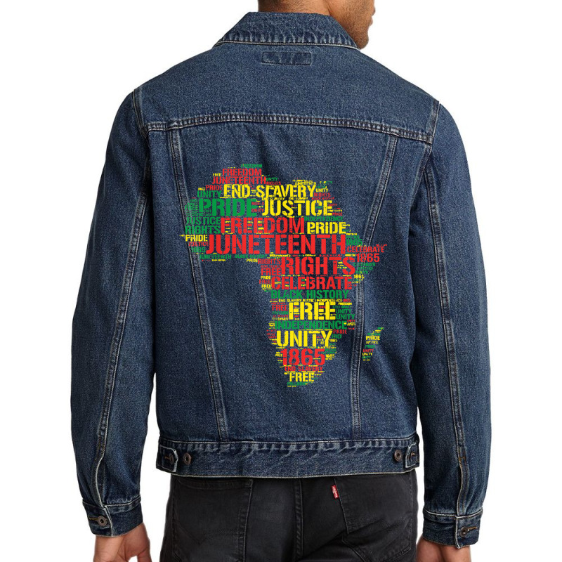 Juneteenth Africa Map Words June 19th 1865 Men Women Kids Video Games  Men Denim Jacket by RoyDesign | Artistshot