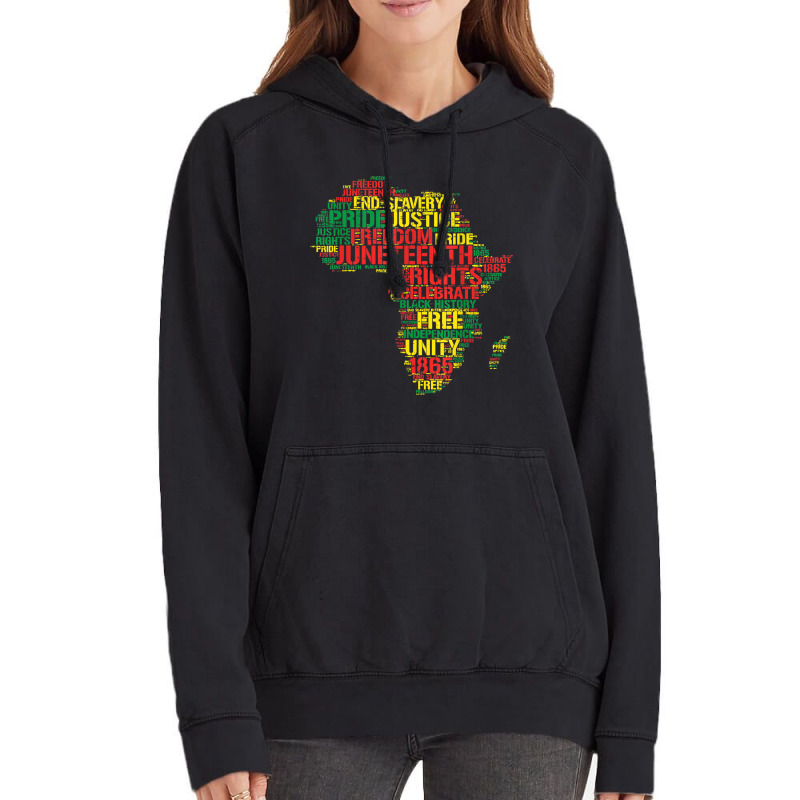 Juneteenth Africa Map Words June 19th 1865 Men Women Kids Video Games  Vintage Hoodie by RoyDesign | Artistshot