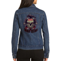 The Crow Eating Brains, The Crow, Eating Brains, The Crow Eating Brain Ladies Denim Jacket | Artistshot