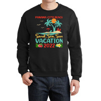 Beach Vacation 2022 Retro Sunset Florida Panama City Beach Crewneck Sweatshirt | Artistshot