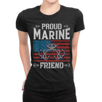 Proud Marine Friend Ladies Fitted T-shirt | Artistshot