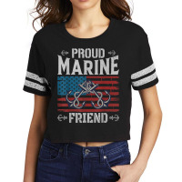 Proud Marine Friend Scorecard Crop Tee | Artistshot