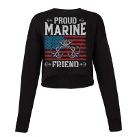 Proud Marine Friend Cropped Sweater | Artistshot