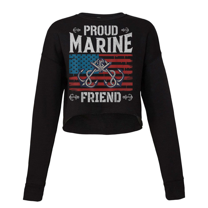 Proud Marine Friend Cropped Sweater by Shirt | Artistshot