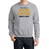 This Is What A Childhood Cancer Survivor Looks Like Crewneck Sweatshirt | Artistshot