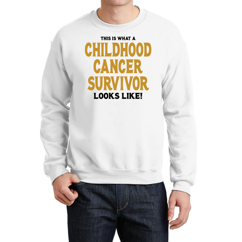 Never Underestimate The Strength Of A Childhood Cancer Warrior Crewneck Sweatshirt | Artistshot