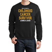 Never Underestimate The Strength Of A Childhood Cancer Warrior Crewneck Sweatshirt | Artistshot