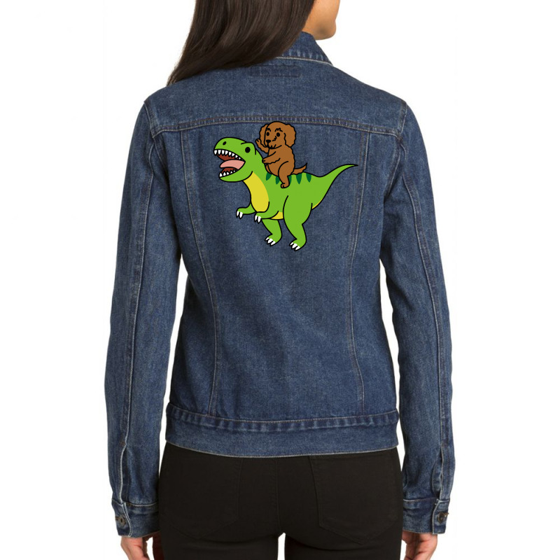 Cocker Spaniel T  Shirt1453 Ladies Denim Jacket by cm-arts | Artistshot