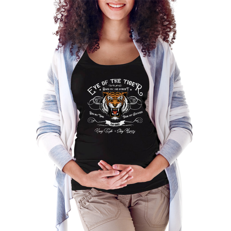 The Eye Of The Tiger, Distressed, The Eye Of The Tiger Art, The Eye Of Maternity Scoop Neck T-shirt | Artistshot