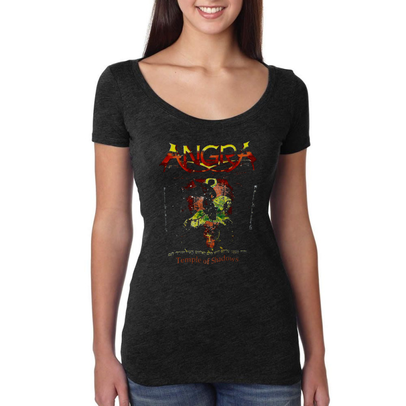 Angra Temple, Angra Temple Art, Angra Temple Vintage, Angra Temple Pai Women's Triblend Scoop T-shirt by cm-arts | Artistshot